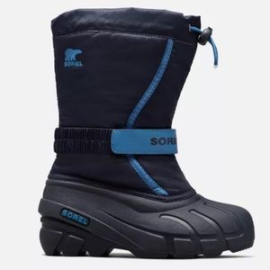 Sorel Kids' Black and Blue Snow Boots